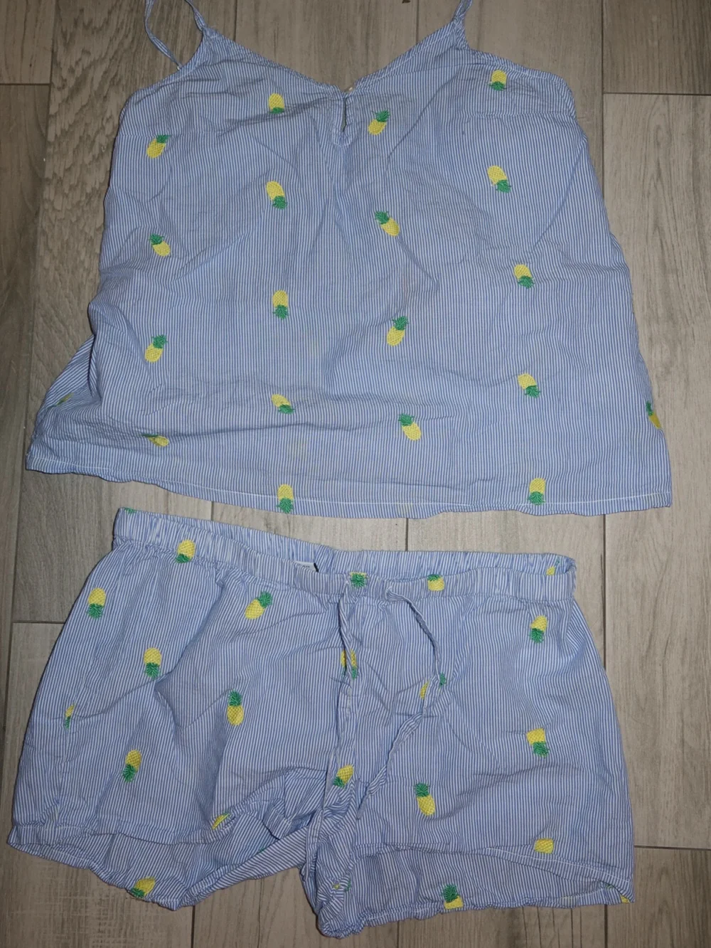 Pinapple Stripe Matching PJ Set